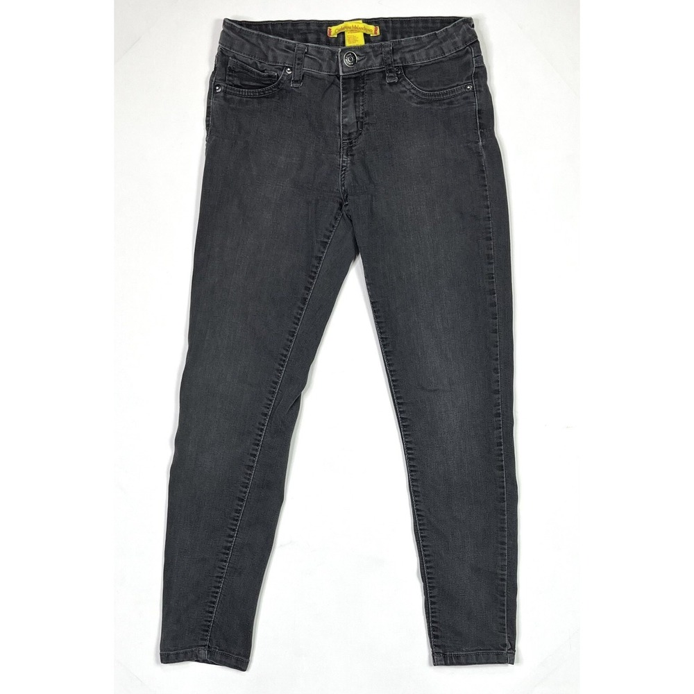 Catherine Malandrino Jeans Youth 14 Black Denim Faded Slim